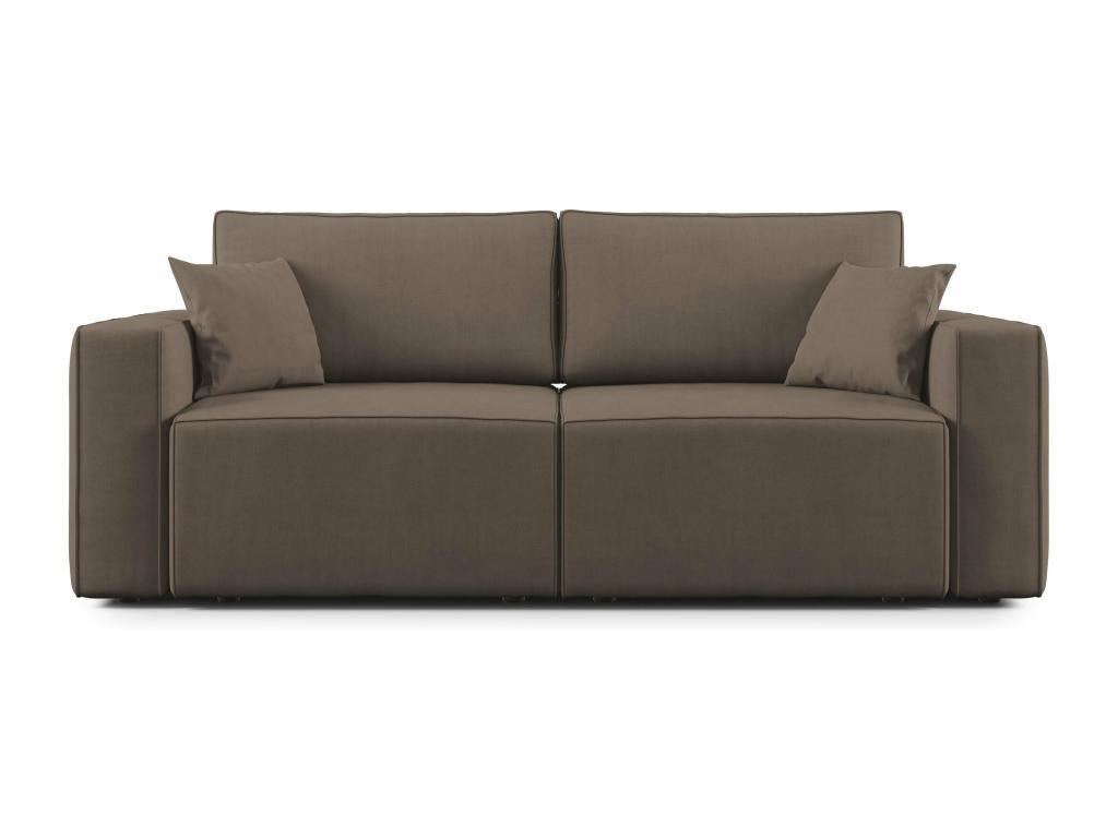 Boisona Sofa with pull-out seat in waterproof fabric T02 180 cm brown JJYY23187