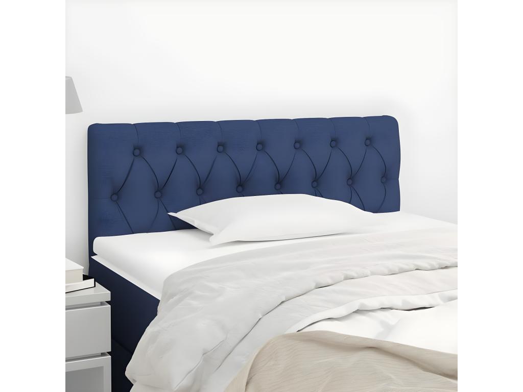 Blue Headboard 100x7x78/88 cm Fabric JBES32397