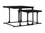 Nesting coffee table, 2 pieces, black engineered wood BRSQ82558