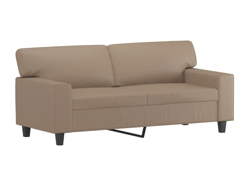 3-piece sofa set with cappuccino faux leather cushions BXRW82637