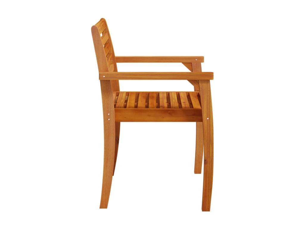 Boisona BBNS97328 Garden Chairs, Set of 2, 59x55x85 cm, Solid Wood