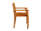 Boisona BBNS97328 Garden Chairs, Set of 2, 59x55x85 cm, Solid Wood