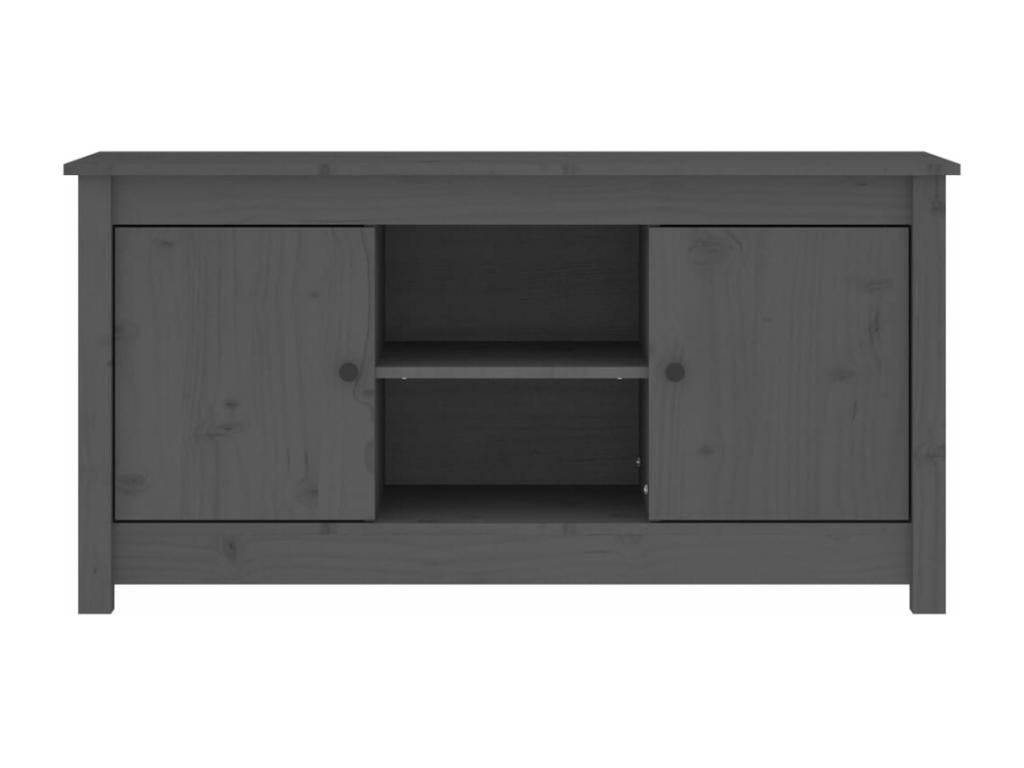 Grey TV stand 103x36.5x52 cm Solid pine wood GZOS97324