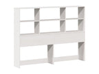 White bookcase bed without mattress, 150x200 cm, solid pine wood, OIEA95522