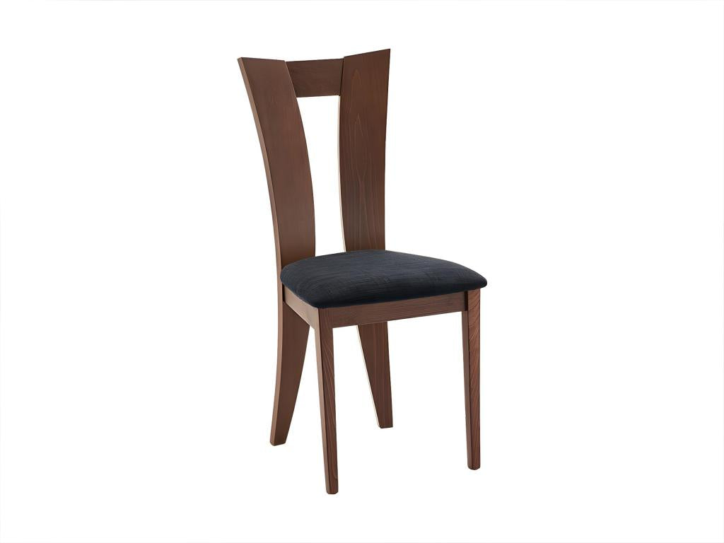 Set of 2 Boisona chairs - Solid beech - Walnut and espresso finish SWVY78142