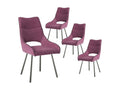 Boisona - Set of 4 Fabric Chairs, Purple Color CYIX71071