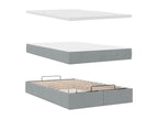 Boisona bed frame and light grey mattress 120x200 cm fabric CGAG25681