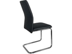 Set of 2 contemporary dining chairs in faux leather and black Boisona HSSM55255