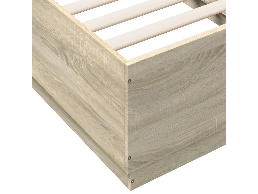Boisona oak bed frame without mattress, 75x190 cm, HAJT19803