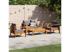 4-piece garden furniture set with cushions, solid Boisona wood WCEE84228