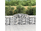 3-piece arched gabion baskets, 300x50x80/100 cm, galvanized iron LGZJ46033