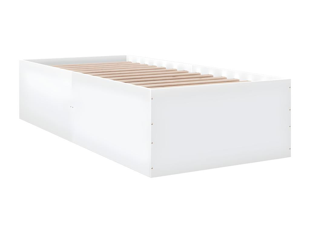 White bed frame without mattress, 90x200 cm, ZFEC81051