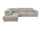 Boisona left-hand electric corner sofa in light grey leather Boisona URZK09857