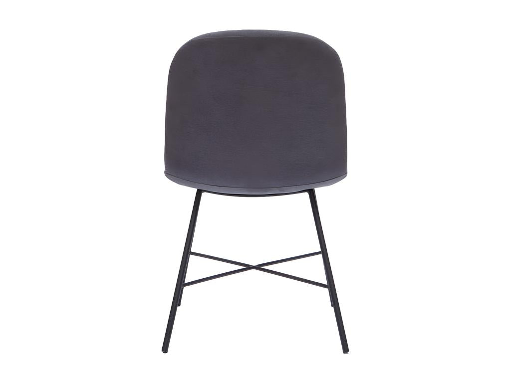 Boisona SCYP30849 designer chair with grey velvet and black metal finish
