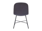 Boisona SCYP30849 designer chair with grey velvet and black metal finish