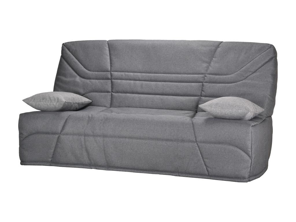 Fabric click-clack sofa with storage, Boisona 14cm mattress, Boisona 193cm - Navy Blue FMRN47097