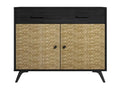2-Door 1-Drawer Buffet, Black/Wood - Boisona FPXU10318