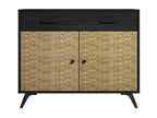 2-Door 1-Drawer Buffet, Black/Wood - Boisona FPXU10318