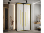 Boisona 8 Sliding Door Wardrobe 235.2/130/60 2 Doors Black/White/Gold NSBW94167