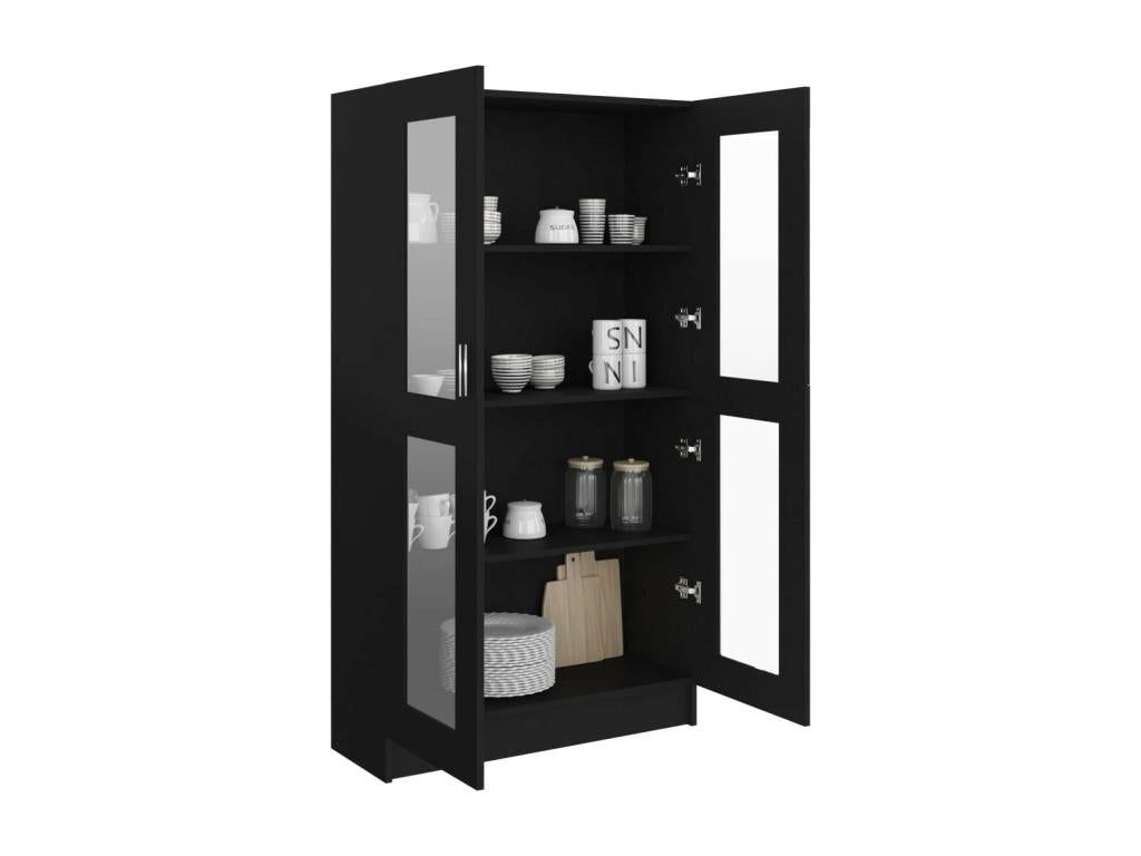 Black display cabinet 82.5x30.5x150 FAEL14707